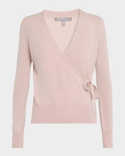 Cashmere Wrap-Tie Sweater