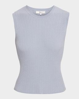The Fine Cable-Knit Sleeveless Top