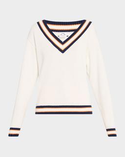 Josette V-Neck Knit Sweater