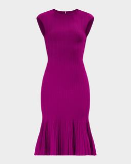 The Bridget Sleeveless Pleated-Hem Mini Dress