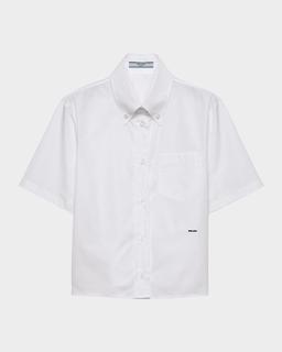 Short-Sleeve Cotton Poplin Shirt
