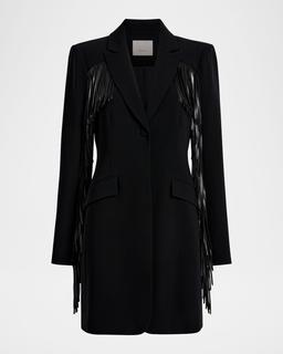 Joelette Fringed Mini Blazer Dress