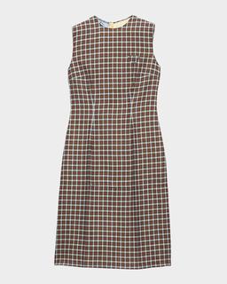 Checked Georgette Dress
