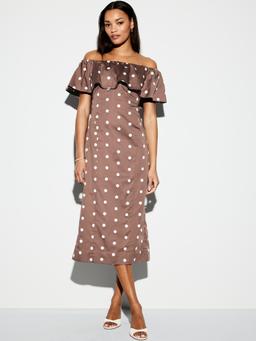 The Occasion by Old Navy Ruffle Satin Midi Dress