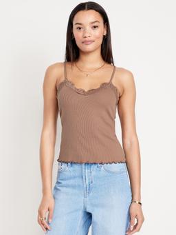 Lace-Trim Cami Tank Top