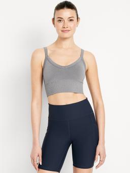 Light Support Fluid Seamless Longline Sports Bra