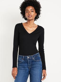 Cozy Snug Long-Sleeve V-Neck T-Shirt