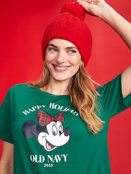 Holiday-Graphic Crew-Neck T-Shirt for Women