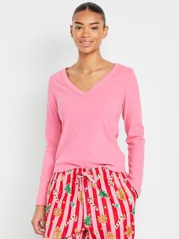 Cozy Snug Long-Sleeve V-Neck T-Shirt