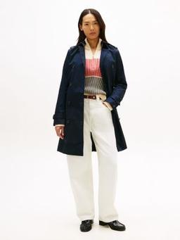 Double-Breasted Belted Trench Coat