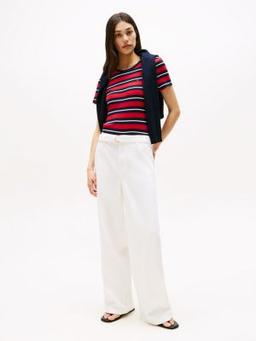 White High-Rise Wide-Leg Jean
