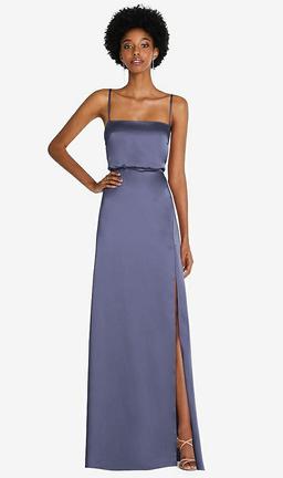 Low Tie-Back Maxi Dress with Adjustable Skinny Straps