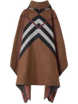 Chevron Check poncho