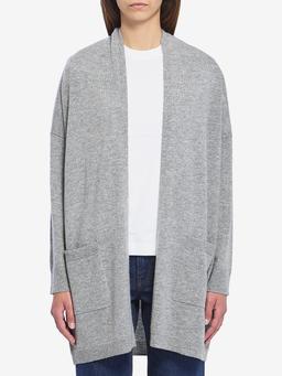 Open cardigan in virgin wool and cashmere