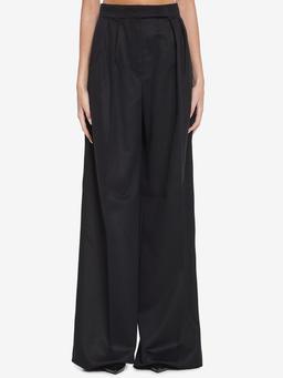 Camel flare trousers