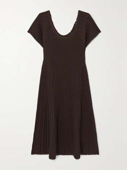 Castellana crocheted silk and cotton-blend dress