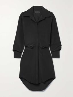 The Vera silk-crepe mini shirt dress