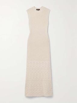 Engadin pointelle-knit cashmere maxi dress