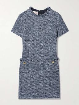 Embellished tweed mini dress