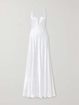 Alexandra silk-satin gown