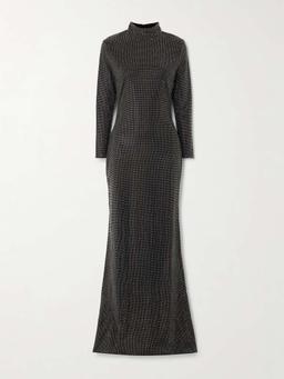 Vivienne crystal-embellished crepe gown