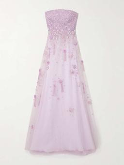 Embellished tulle gown