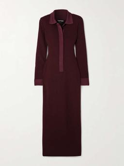 Wool-blend midi dress