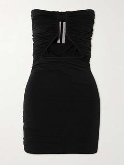 Cutout stretch-jersey mini dress