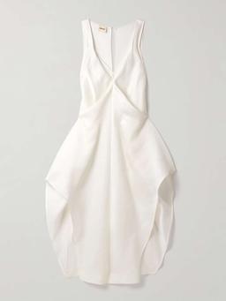 Kenith draped cotton-taffeta gown