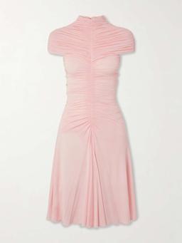 Ruched jersey mini dress