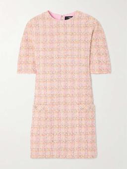 Metallic tweed mini dress