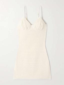 Scala jacquard-knit mini dress