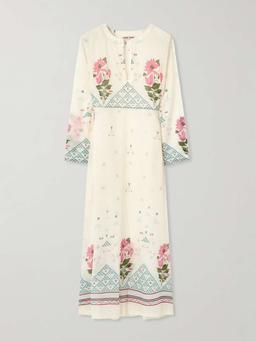 Giada printed cotton-voile kaftan