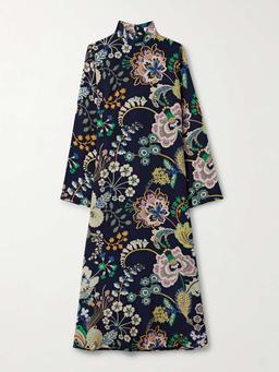 Nia floral-print silk midi dress
