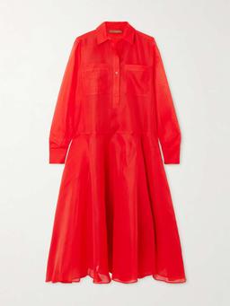Sissy silk-organza midi dress