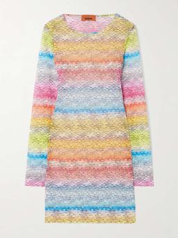 Mare printed stretch-tulle mini dress