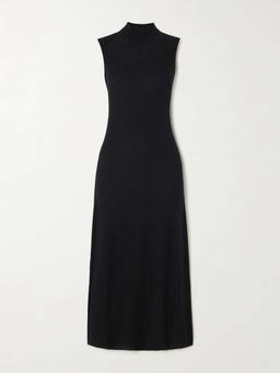 Wool and silk-blend maxi dress