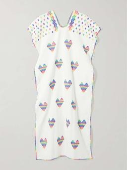 Embroidered cotton huipil