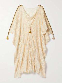 Tasseled lace kaftan