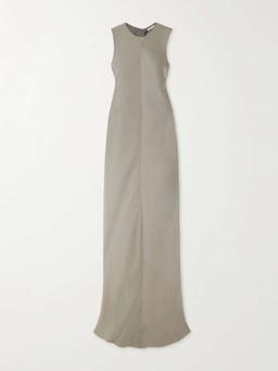 Satin-crepe maxi dress