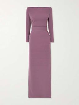 Sabina off-the-shoulder stretch-crepe maxi dress