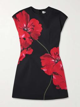 Chaya floral-print duchesse-satin mini dress
