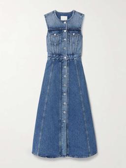 Idalene organic denim midi shirt dress