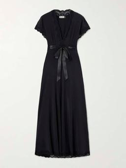 Marlice silk-chiffon gown