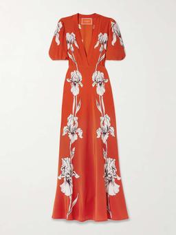 Marlene floral-print silk-crepe maxi dress