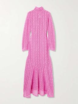 Laila cotton-lace midi dress