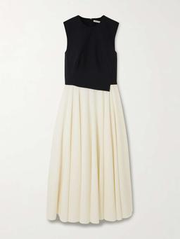 Federica asymmetric woven midi dress
