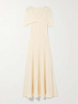 Thora pointelle-knit midi dress