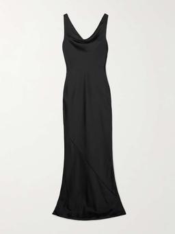 Maria draped satin gown