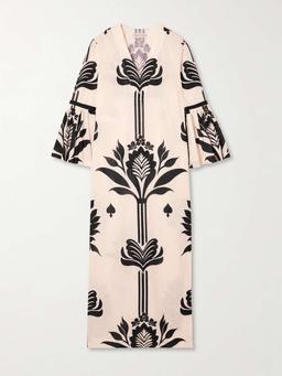 Rajasthan printed linen maxi dress